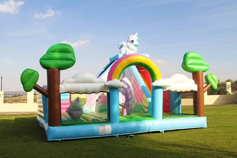 WB156 Unicorn Land Inflatale Park Fun City Playground