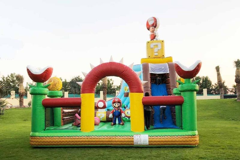 WB157 Super Mario Land Park Fun City Inflatale Bouncer Slide