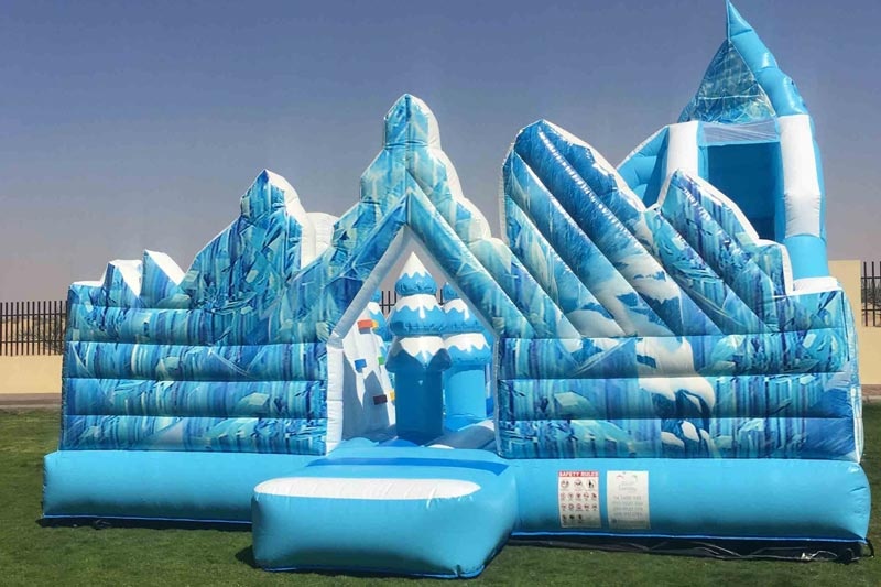 WB159 Frozen Park Fun City Inflatale Castle Bouncer Slide