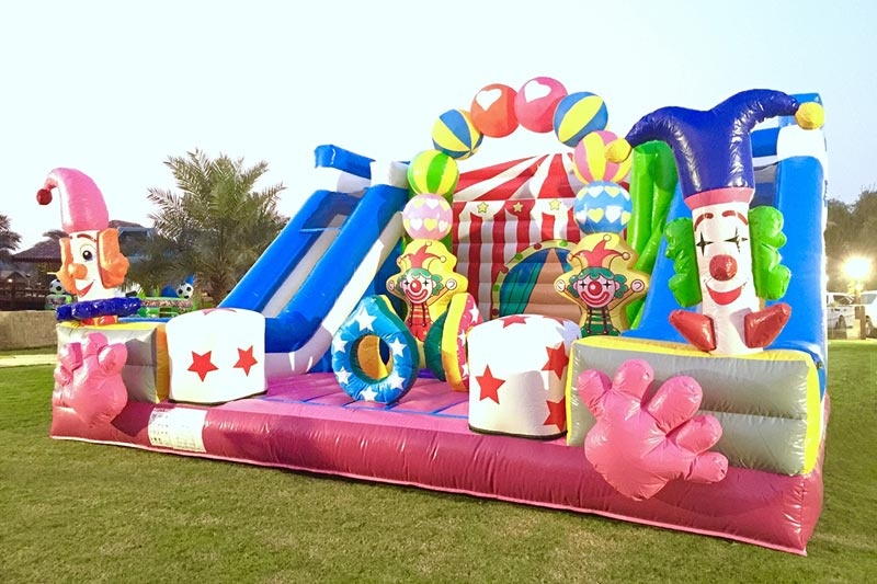 WB161 Circus Clown Inflatale Combo Bounce Slide