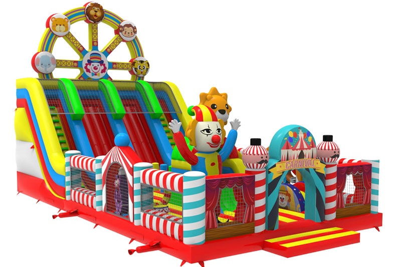 WB094 Carnival Circus Park Fun City Inflatable Castle Slide