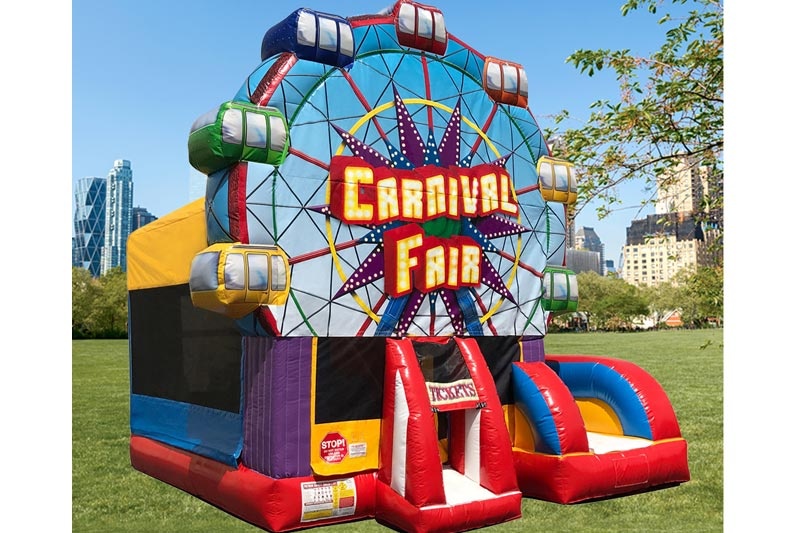 WB179 Carnival Fair 5in1 Inflatable Combo Bouncy Castle Slide