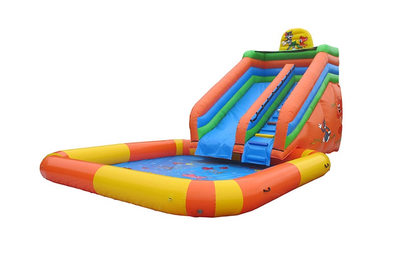 WS137 Outdoor inflatable water slide with pool