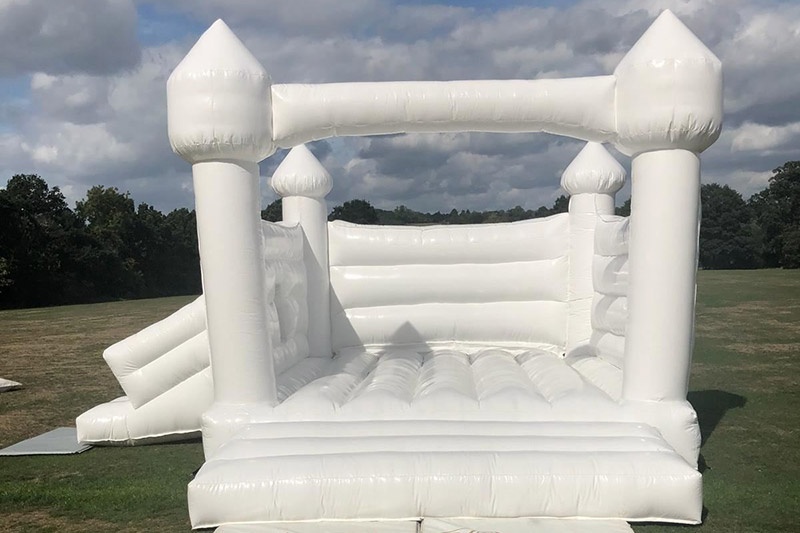 WJ166 White Wedding Inflatable Bounce House Slide Castle