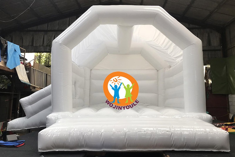 WJ171 All White Wedding Bounce House Slide Jumping Castle