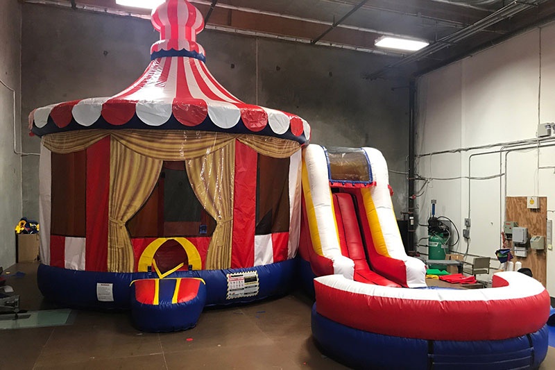 WB197 4in1 Carnival Inflatable Combo with water slide and pool