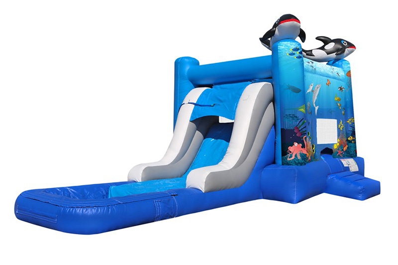 WJ180 Under the Sea Inflatable Bouncer Combo Wet or Dry Slide Pool