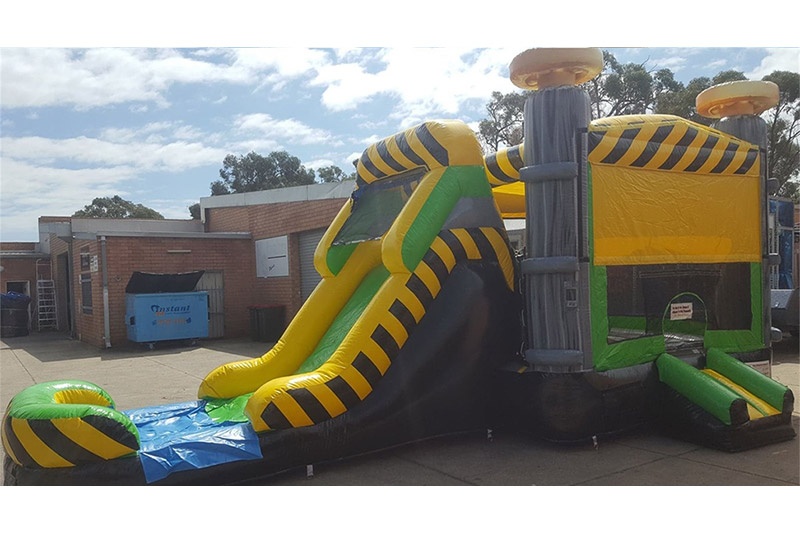 WJ186 Mega Double Lane Inflatable Wet Combo Jumping Castle
