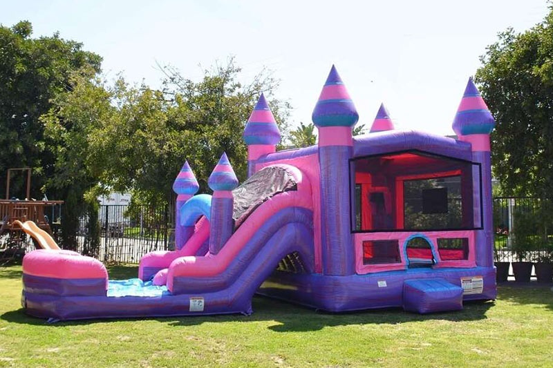 WB221 Corona Castle Wet Combo Inflatable Bouncer Slide Pool