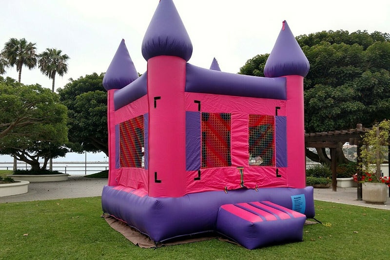 WB207 Pink Purple Bounce House Inflatabale Castle