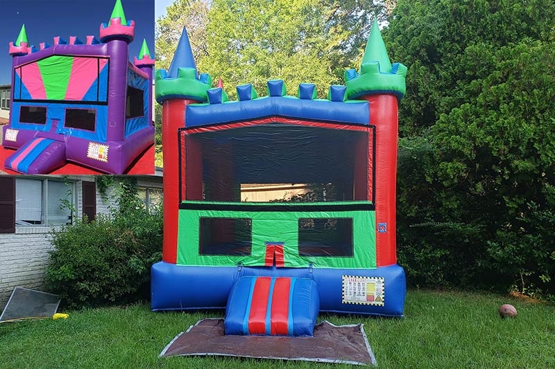 WJ193 Multi Colored Inflatabale Bounce House