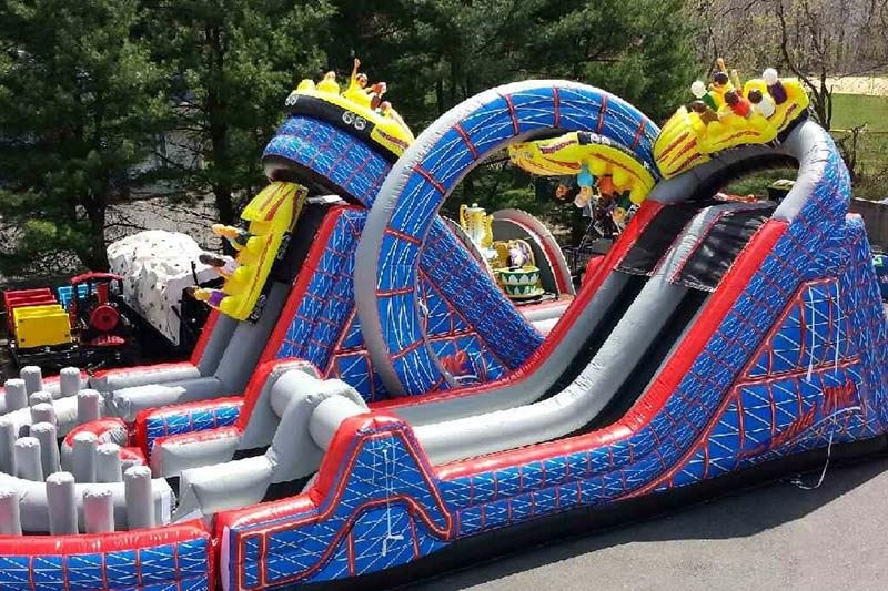 OC096 58ft Inflatable Obstacle Course & Slides