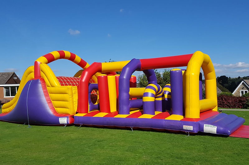 OC111 46ft Terminator Torment Assault Inflatable Obstacle Course Wet