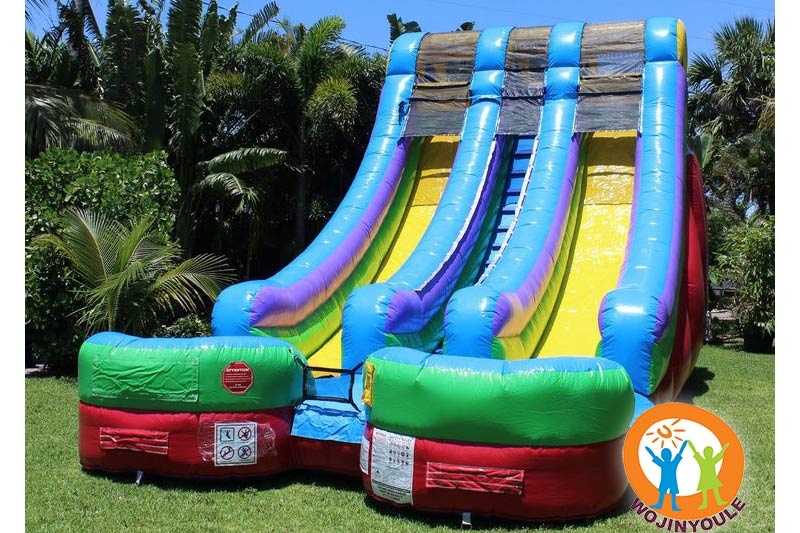 DS081 20ft Dual Lane Trouble Inflatable Dry Slide