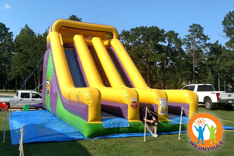 DS082 22ft Dual Lane Fast Lane Inflatable Dry Slide