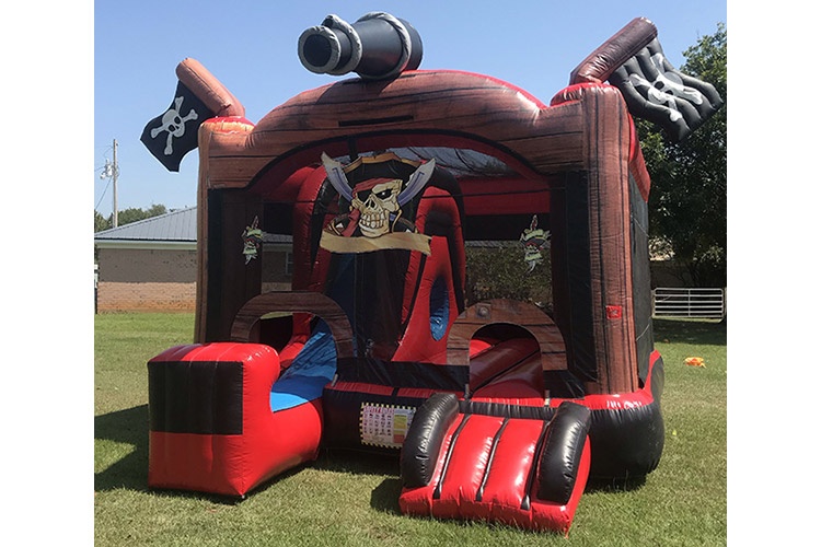 WB247 Pirate Ship Bounce House with Slide Combo