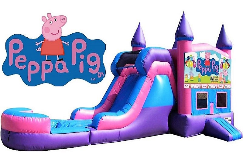 WB261 Peppa Pig Inflatable Bounce Combo with Pool Wet Slide