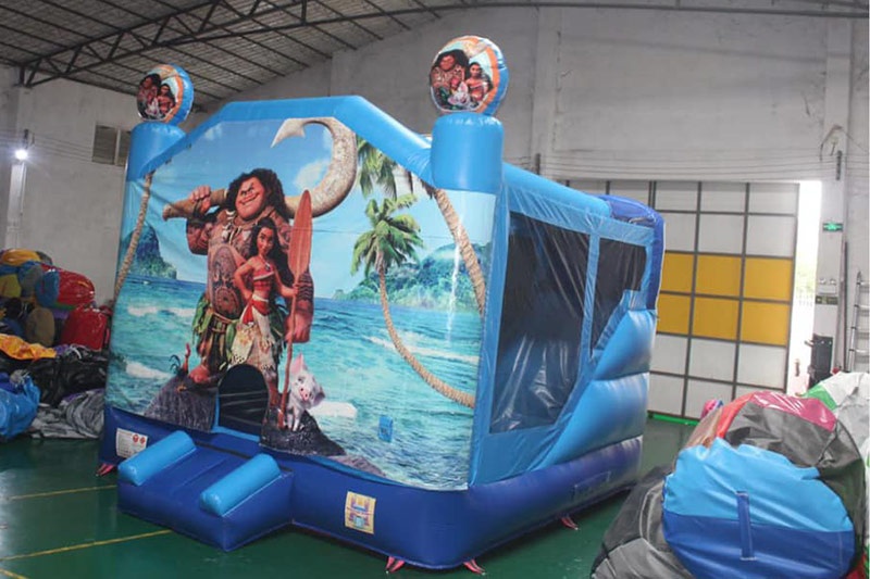 WB274 Moana Blue Inflatable Combo Bouncer Slide