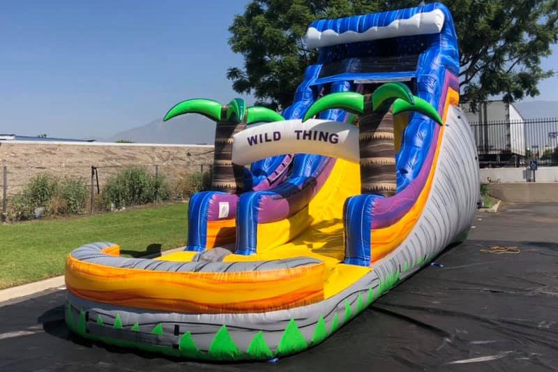 WS119 18FT Wild Thing Blue Inflatable Water Slide