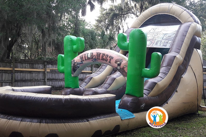 WS163 18FT The Wild West Inflatable Water Slide