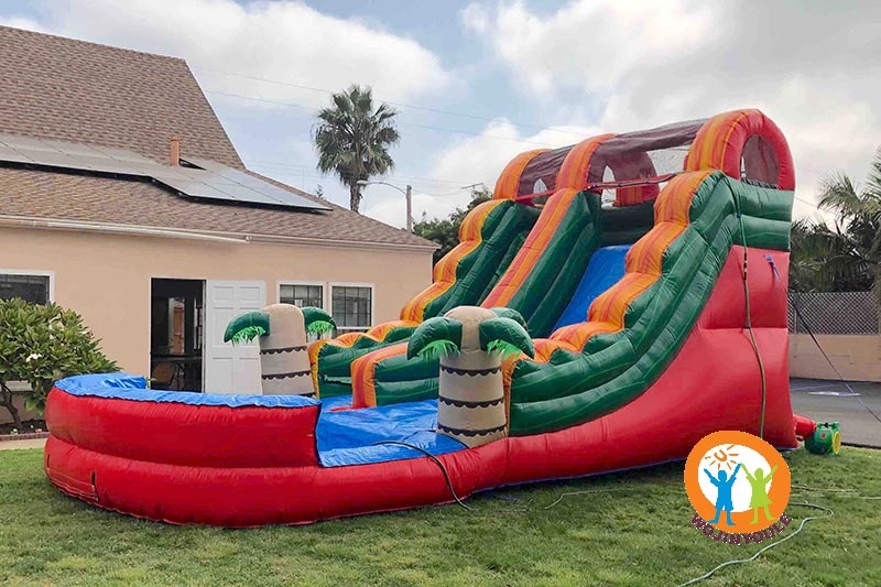 WS182 Tropical Island Inflatable Water Slide with Pool