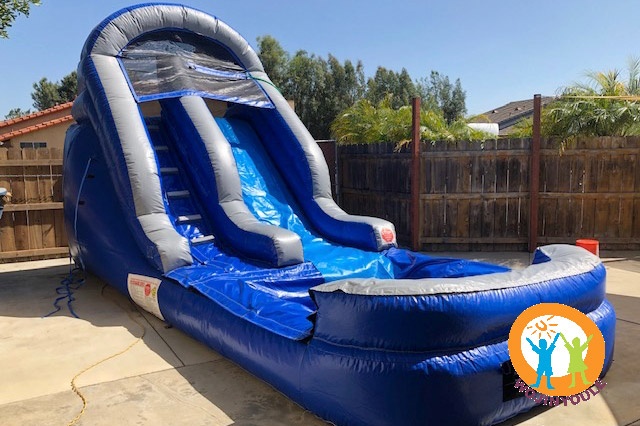 WS184 Blue Family Use Inflatable Water Slide with Pool