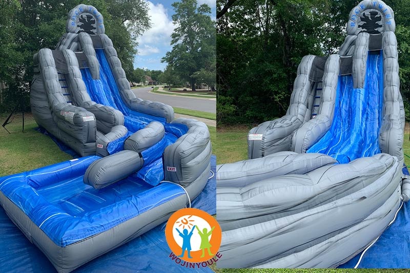 WS189 ​Ultimate 20ft Rock Twist Double Lane Inflatable Water Slide
