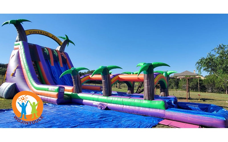 WS194 27ft Towering Falls Triple Lane Inflatable Water Slide