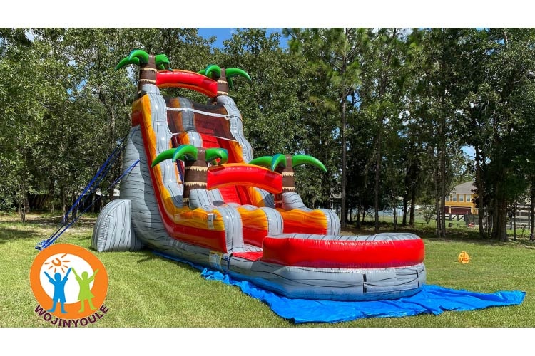 WS196 22Ft Tropical Lava Rush Inflatable Water Slide