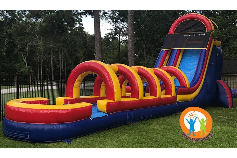 WS205 20ft Rainbow Screamer Inflatable Water Slide with Slip Pool