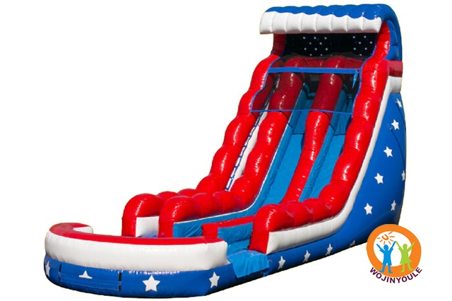 WS198 Stars and Stripes 18ft Double Lane Water Slide