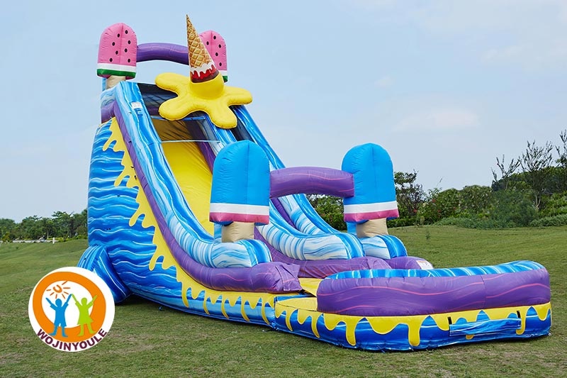 WS145 27ft Popsicle Inflatable Water Slide with Pool