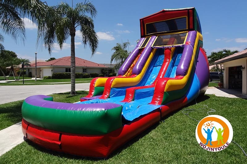 WS155 20ft Double Lane Inflatable Water Slide with Pool