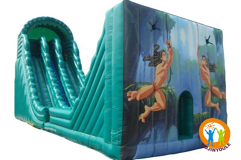 OC084 Giant Tarzan Inflatable Zip Line Slide Slip Game For Sports