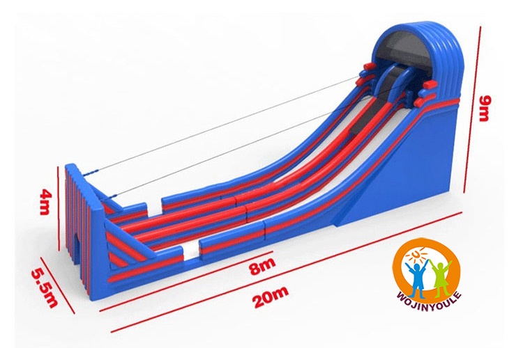 ZP011 Giant Portable Mobile Outdoor Inflatable Zip Line Falls