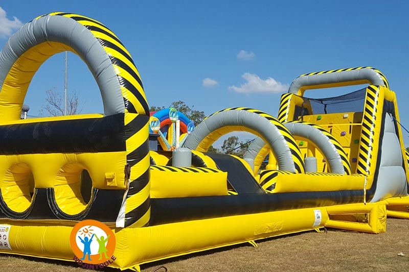 OC055 Atomic 15m Long Inflatable Obstacle Course & Slide