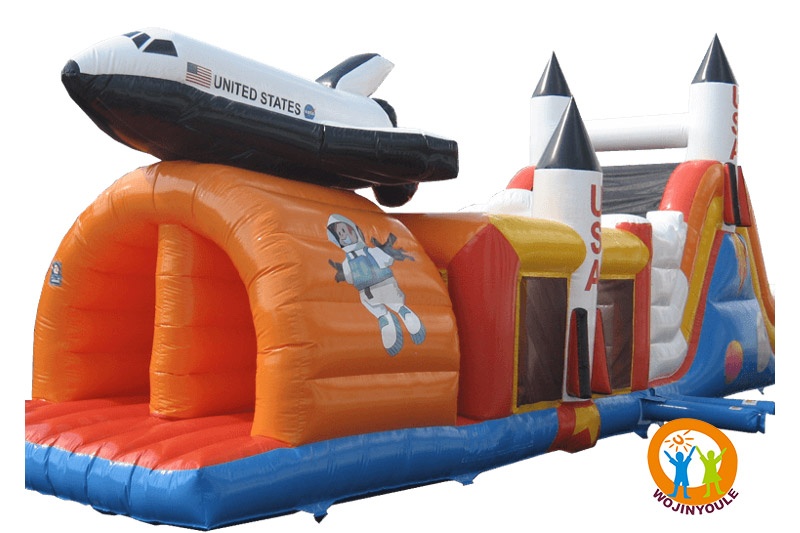 OC095 Space Rocket Inflatable Obstacle Course Game