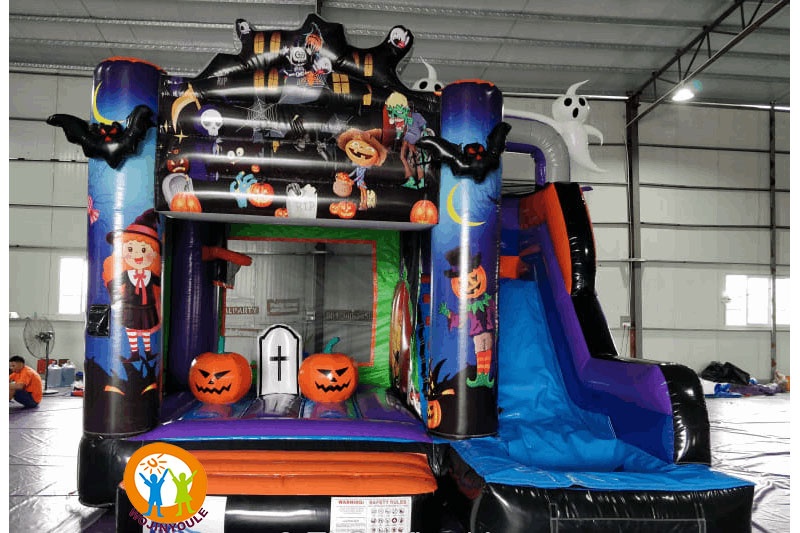 WB297 Halloween Inflatable Combo Bounce House with Slide