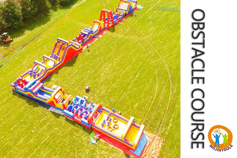 OC126 L Shaped 245ft Biggest Inflatable Obstacle Course