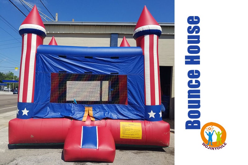 WB313 Red White Blue  Inflatable Bounce House