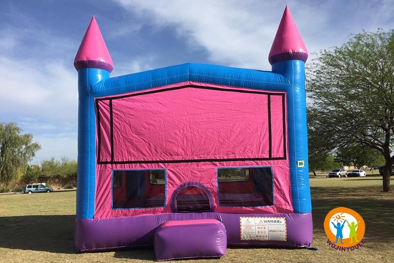 WB317 Pink Blue Purple Inflatable Bounce House