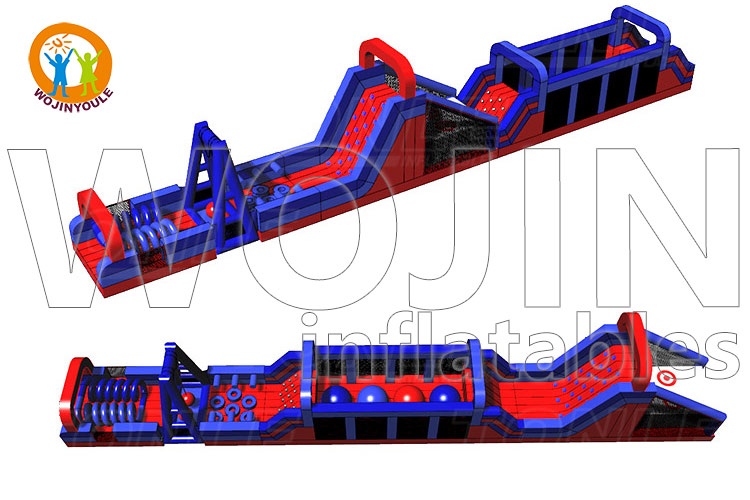OC137 ninja warrior 102ft inflatable obstacle course for sale