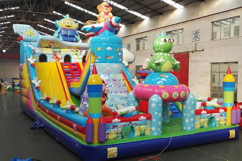 WJ013 Airplane park fun city inflatable bouncy castle