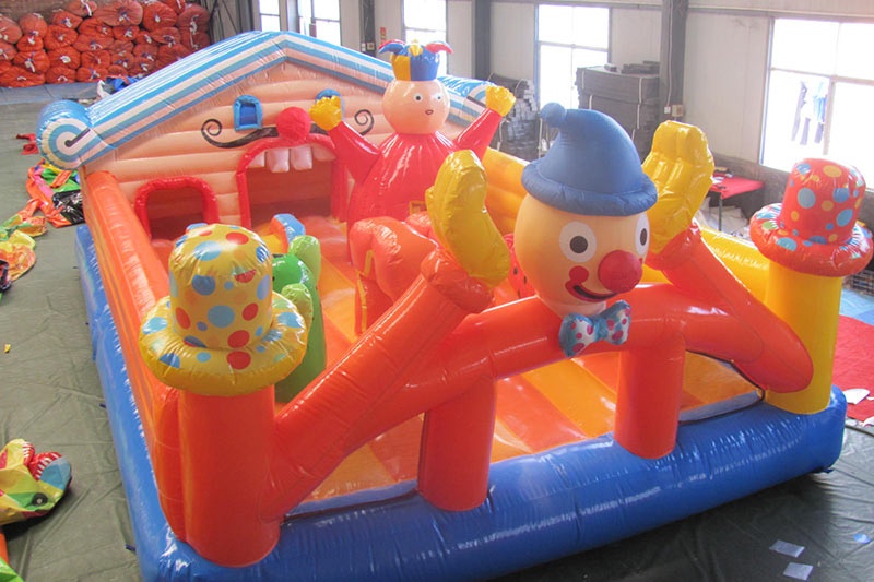 WJ006 The Joy Circus Clown Park Fun City Inflatable Bouncy Castle