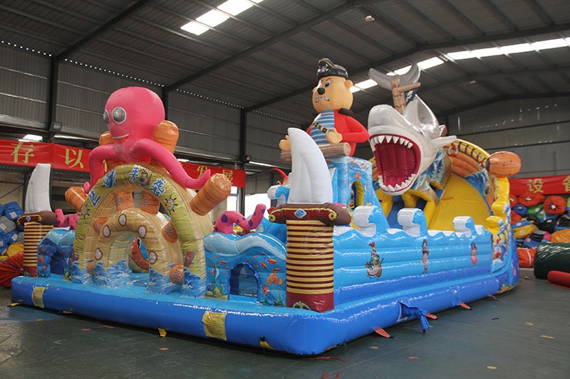WJ021 Giant Shark Attack Park Fun City Bouncy Castle