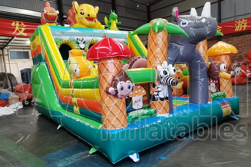Jungle Animals Park Fun City Inflatable Bouncy Castle