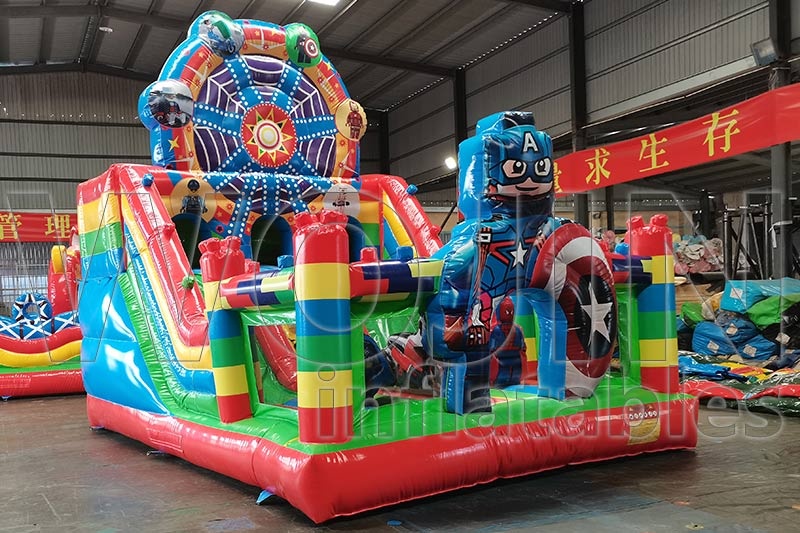 Captain America Park Fun City Inflatable Bouncy Castle