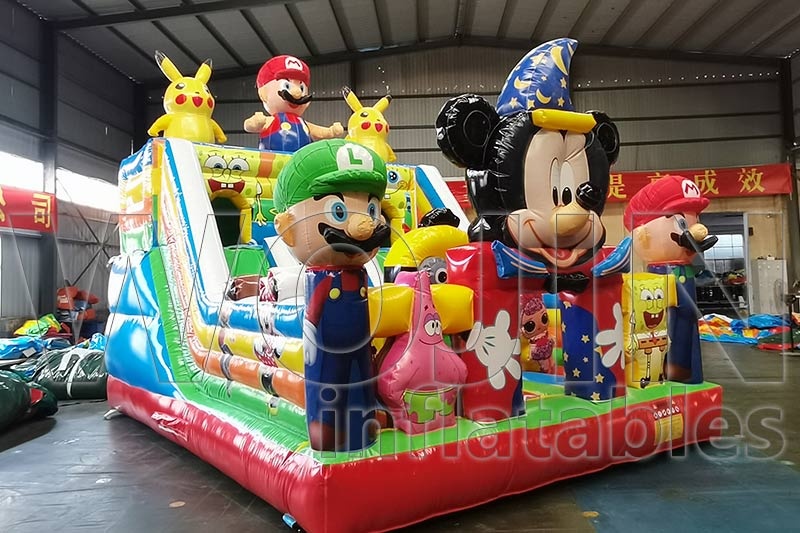 Cartoon Theme Park Fun City Inflatable Bouncy Castle
