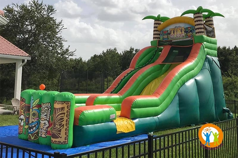 WS213 19ft Tiki Island Inflatable Water Slide