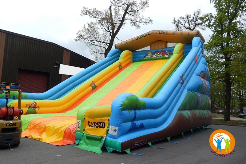 DS116 32ft Jungle Fun 2 Climbs Giant Inflatable Dry Slide